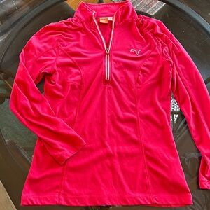 🩷pink Puma sz Small pullover mock neck